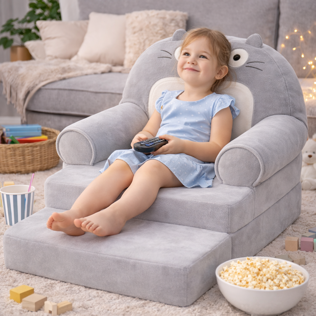 Plush Cat Foldable Sofa